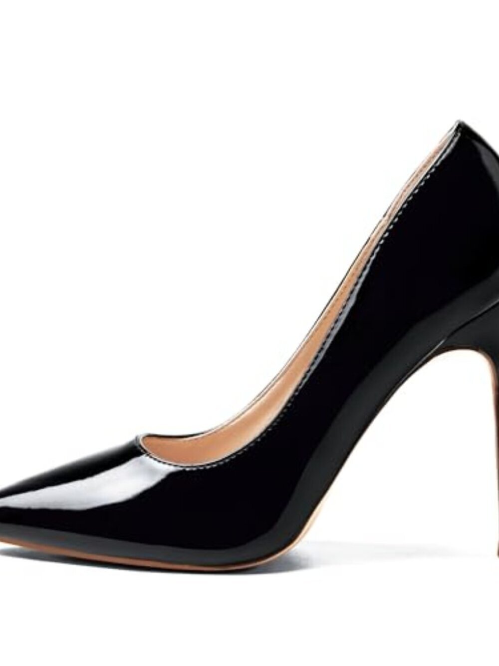 🆕 Womens High Heels Pumps Closed Pointed Toe Stiletto 4Inch Heels - Black